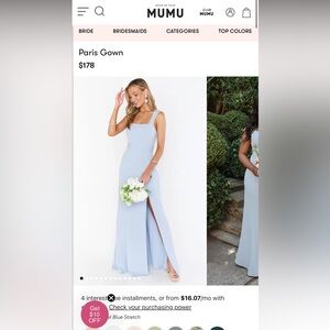 Show Me Your MuMu Light Blue Maxi Dress
